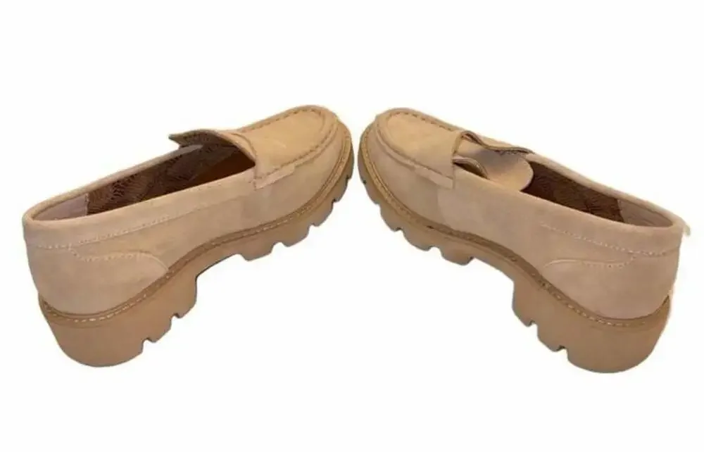 White Mountain Gunner Penny Loafer Suede Beachwood Size 8.5 Womens